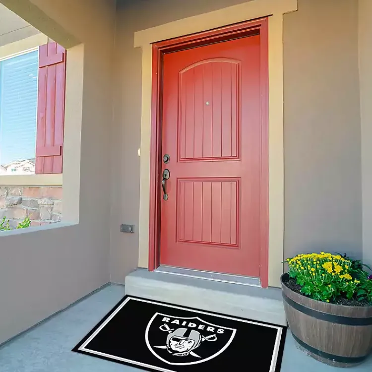 Kirklands Home Las Vegas Raiders Area Rug, 3x4 Black Hot