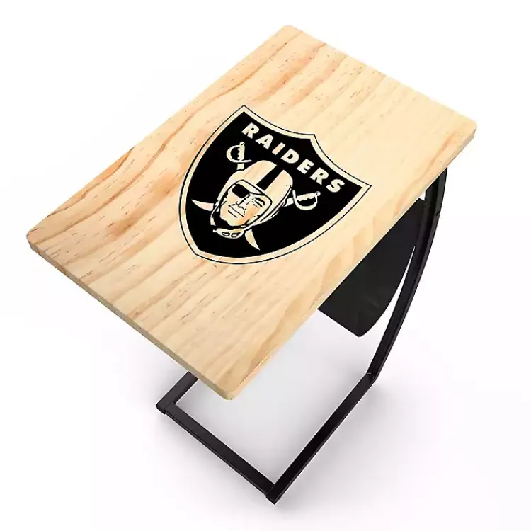 Kirklands Home Las Vegas Raiders Wood C-Table Tan Outlet