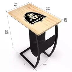 Kirklands Home Las Vegas Raiders Wood C-Table Tan Outlet