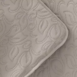 Kirklands Home Latte Floral Stitch 3-pc. Queen Quilt Set Tan Sale