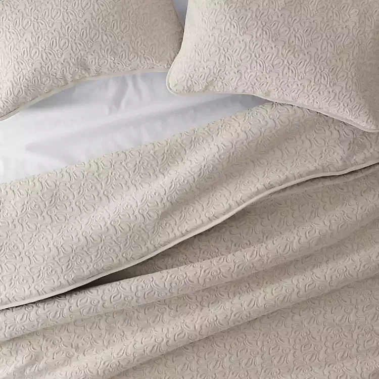 Kirklands Home Latte Floral Stitch 2-pc. Twin Quilt Set Tan Sale