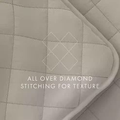 Kirklands Home Latte Stitched Diamond 3-pc. King Quilt Set Tan Outlet
