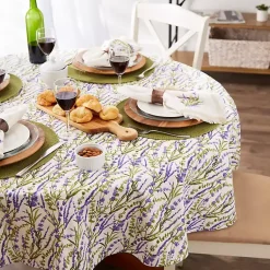 Kirklands Home Lavender Fields Round Tablecloth Best