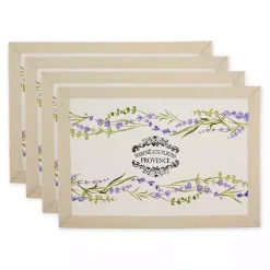 Kirklands Home Lavender Garland Cotton Placemats, Set of 4 Clearance