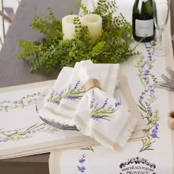 Kirklands Home Lavender Sprigs Cotton Napkins, Set of 4 Hot