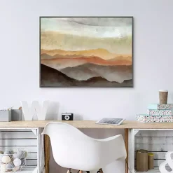 Kirklands Home Layered View II Framed Canvas Art Print, 40x30 in. Orange Best