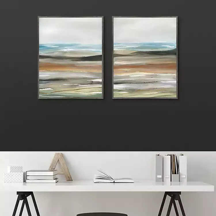 Kirklands Home Layers of Nature Framed Canvas Art Prints Multi
