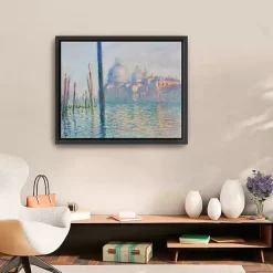 Kirklands Home Le Grand Canal-Venice Framed Canvas Art Print Blue Best