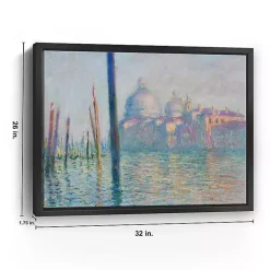 Kirklands Home Le Grand Canal-Venice Framed Canvas Art Print Blue Best