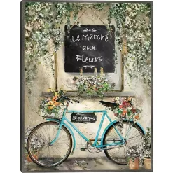 Kirklands Home Le Marche Aux Fleurs Framed Canvas Art Print Clearance