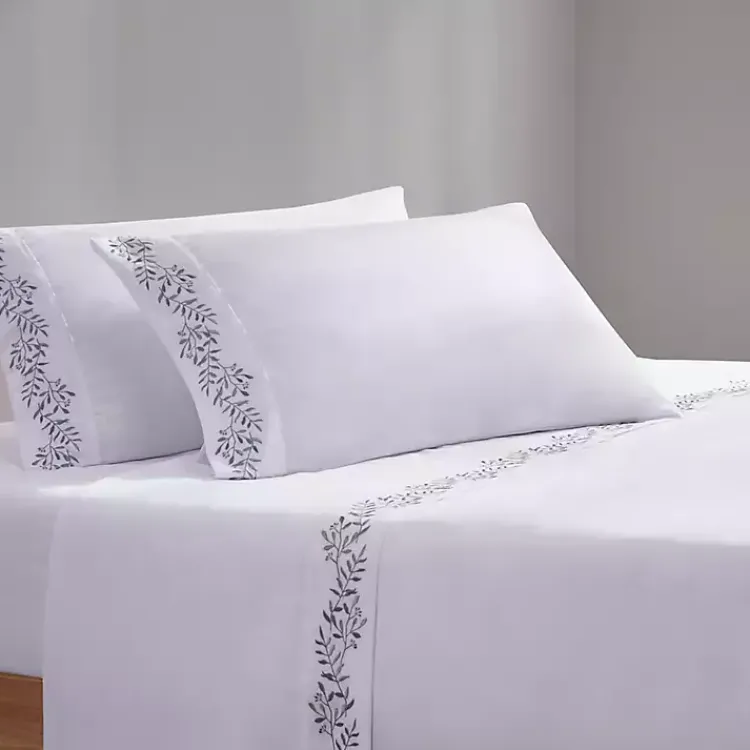 Kirklands Home Leafy Vine Hem Microfiber 4-pc. Full Sheet Set Online