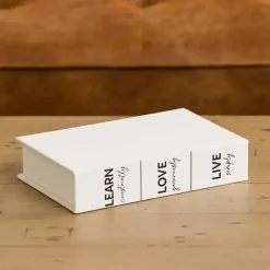 Baskets & Boxes>Kirklands Home Learn, Love, Live Book Box
