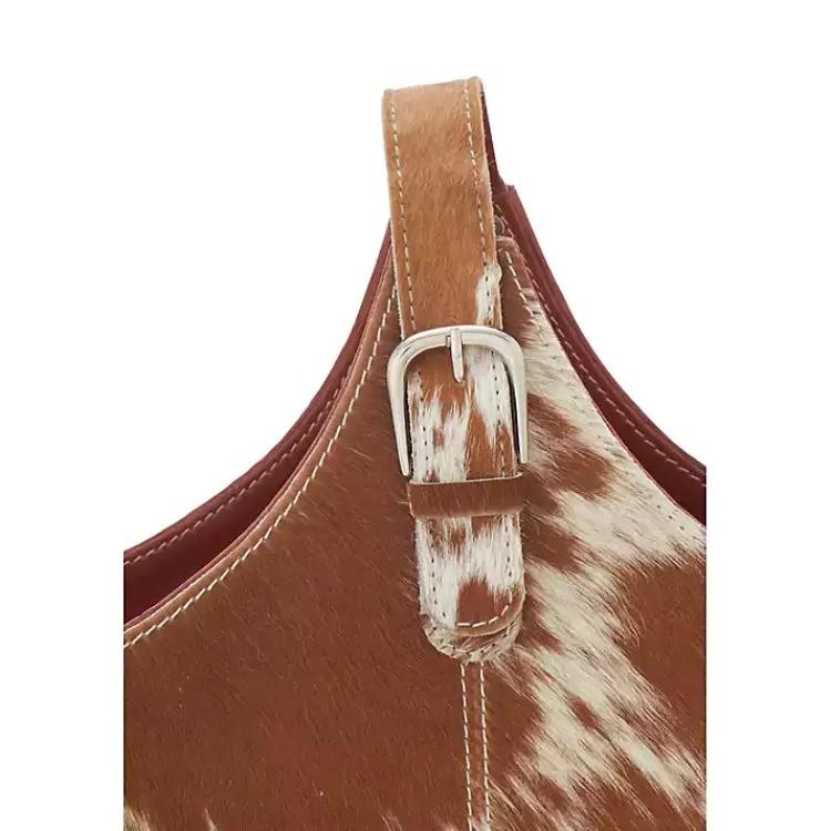 Baskets & Boxes>Kirklands Home Leather Hide Modern Magazine Rack Basket