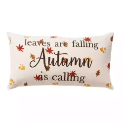 Fall>Kirklands Home Leaves are Falling Autumn is Calling Lumbar Pillow Multi