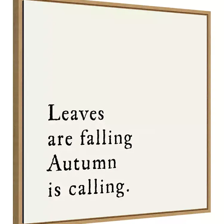 Fall>Kirklands Home Leaves Are Falling Poem Framed Wall Art