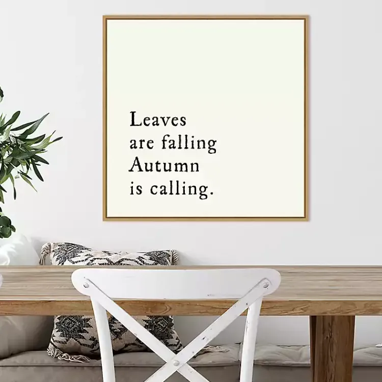 Fall>Kirklands Home Leaves Are Falling Poem Framed Wall Art