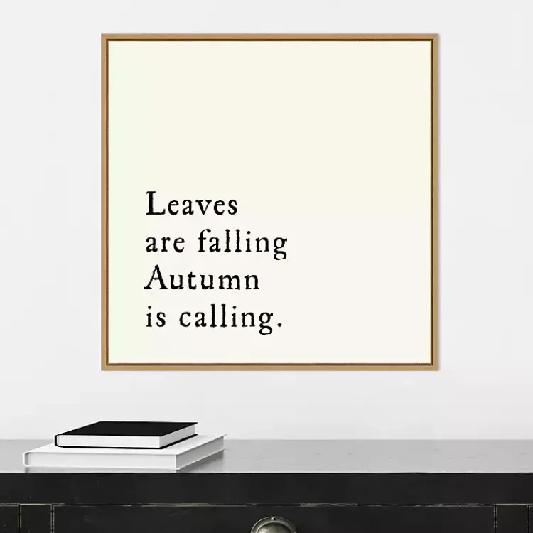 Fall>Kirklands Home Leaves Are Falling Poem Framed Wall Art