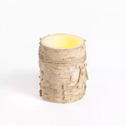 Flameless Candles>Kirklands Home LED Birch Tree Bark Pillar Candle, 3x4 Brown