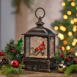 Christmas Decorations>Kirklands Home LED Cardinals on Branch Christmas Water Globe