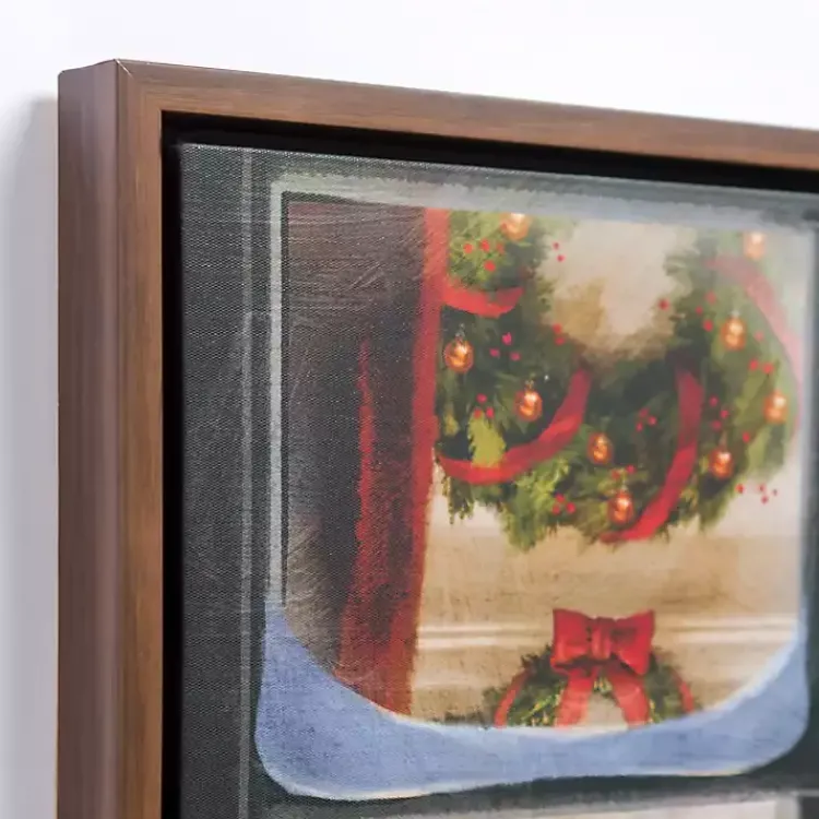Christmas Art & Wall Decor>Kirklands Home LED Christmas Window Scene Canvas Art Print Multi