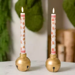 Flameless Candles>Kirklands Home LED Gingerbread Man Taper Candles, Set of 2
