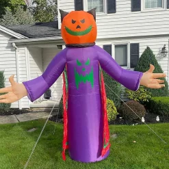 Halloween>Kirklands Home LED Jack O Lantern Reaper Outdoor Inflatable