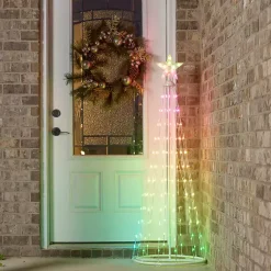 Outdoor Christmas Decorations>Kirklands Home LED Multicolor Outdoor Christmas Tree, 58 in.
