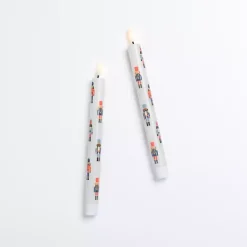 Flameless Candles>Kirklands Home LED Nutcracker Taper Candles, Set of 2