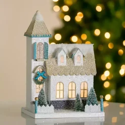 Christmas Decorations>Kirklands Home LED Paper Village Church