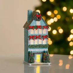 Christmas Decorations>Kirklands Home LED Paper Village Knit Shoppe