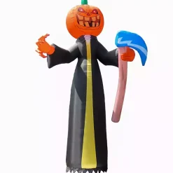 Halloween>Kirklands Home LED Pumpkin Reaper Halloween Inflatable, 20 ft.