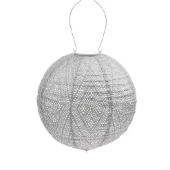 Kirklands Home LED Round Light Taupe Outdoor Hanging Lantern Gray Online