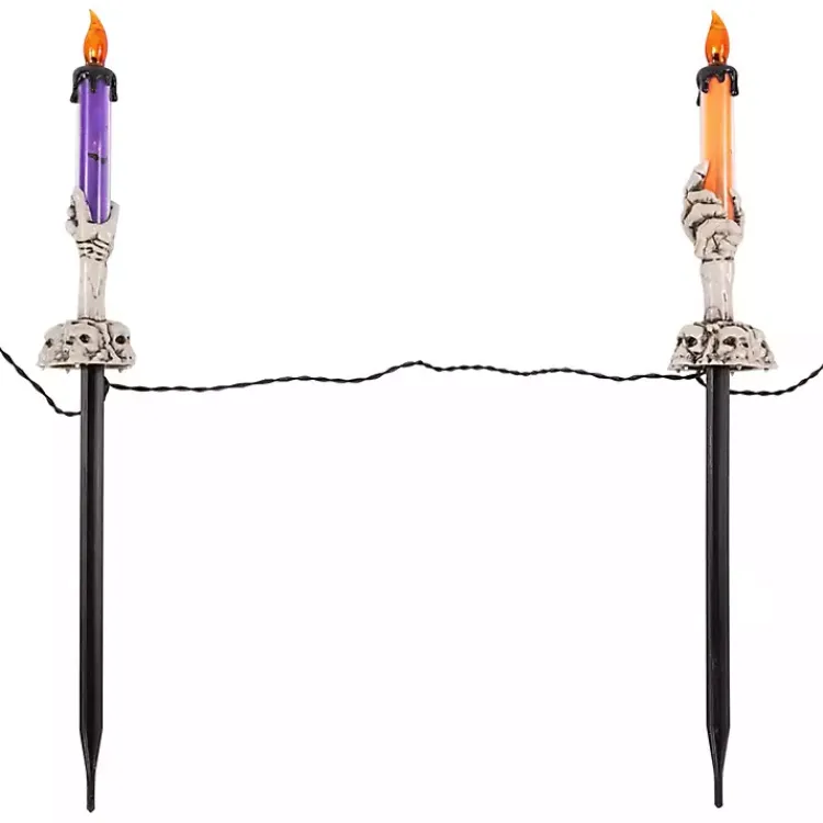 Halloween>Kirklands Home LED Skeleton Hand Candles, Set of 6 Multi