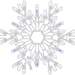 Christmas Art & Wall Decor>Kirklands Home LED and Blue Snowflake Decoration, 16 in. White