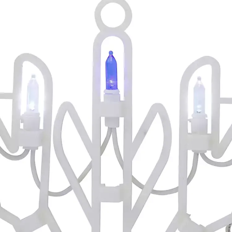 Christmas Art & Wall Decor>Kirklands Home LED and Blue Snowflake Decoration, 16 in. White