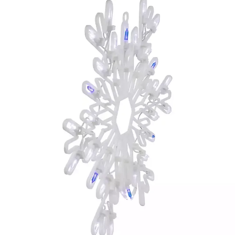 Christmas Art & Wall Decor>Kirklands Home LED and Blue Snowflake Decoration, 15 in. White