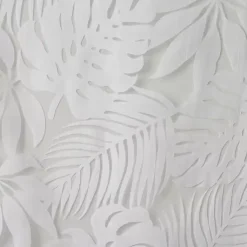 Kirklands Home Leilani Palm Leaf Curtain Panel, 63 in. White Sale