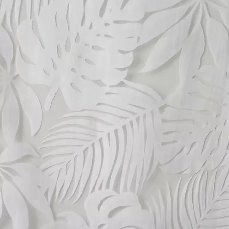Kirklands Home Leilani Palm Leaf Curtain Panel, 84 in. White Best