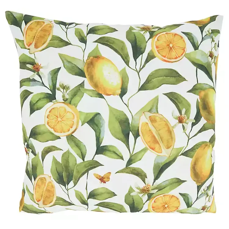 Kirklands Home Lemon Blooms Outdoor Pillow Sale