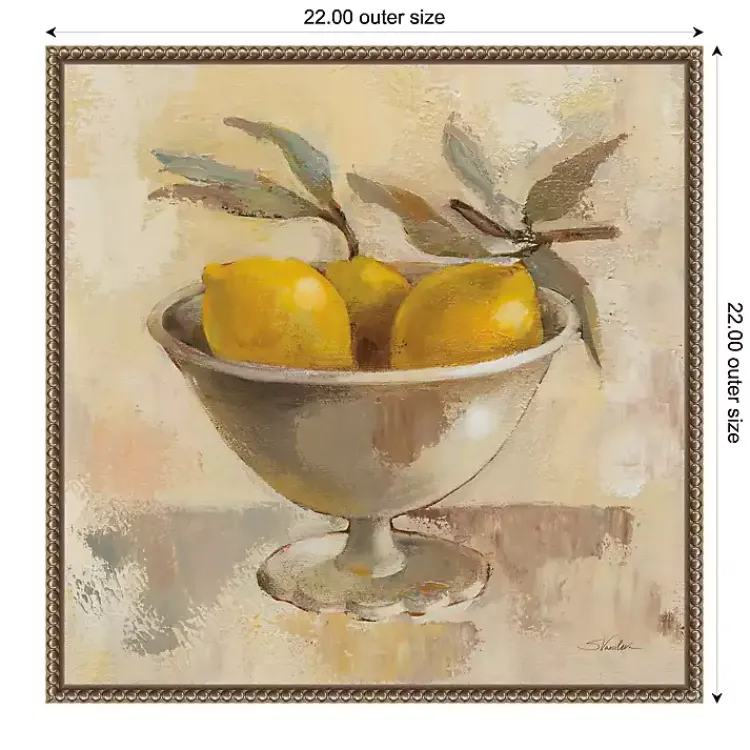 Kirklands Home Lemon Bowl Framed Canvas Art Print Sale