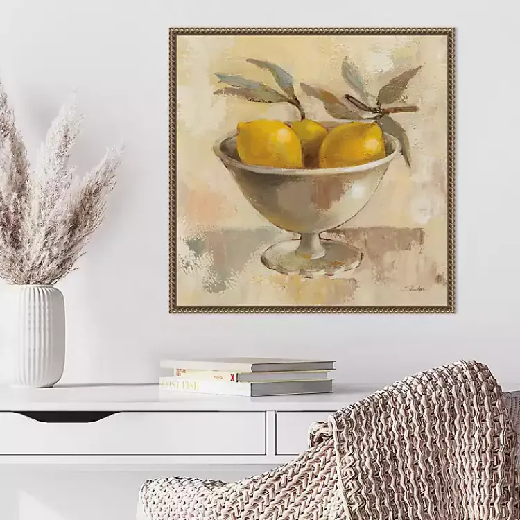 Kirklands Home Lemon Bowl Framed Canvas Art Print Sale