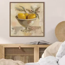Kirklands Home Lemon Bowl Framed Canvas Art Print Sale