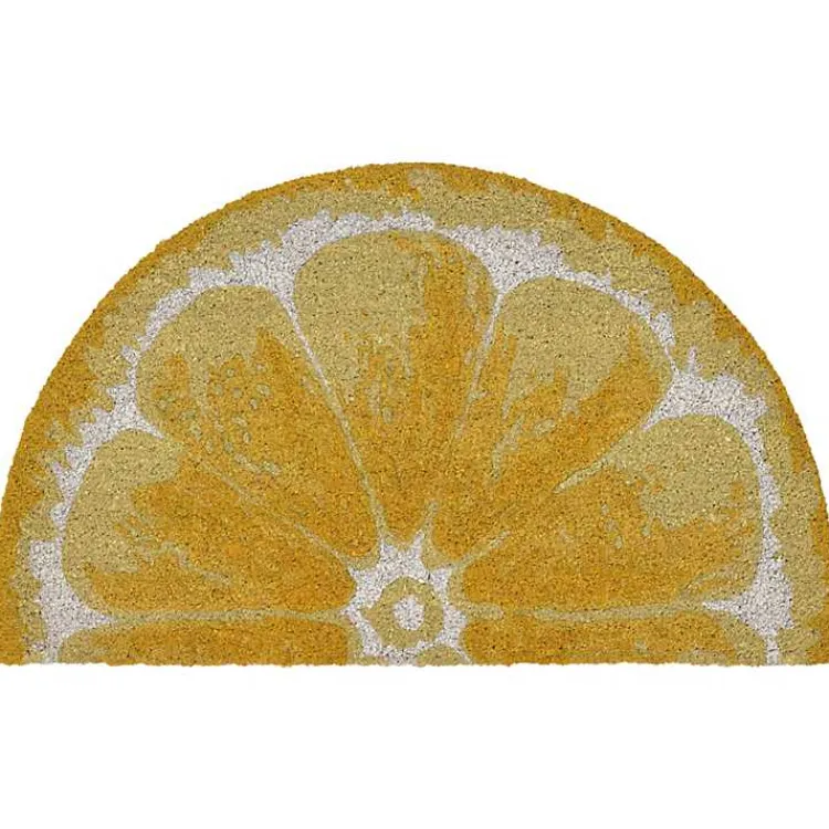 Kirklands Home Lemon Slice Doormat Yellow Outlet