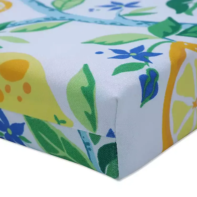 Kirklands Home Lemon Vines Outdoor Bench Cushion Clearance