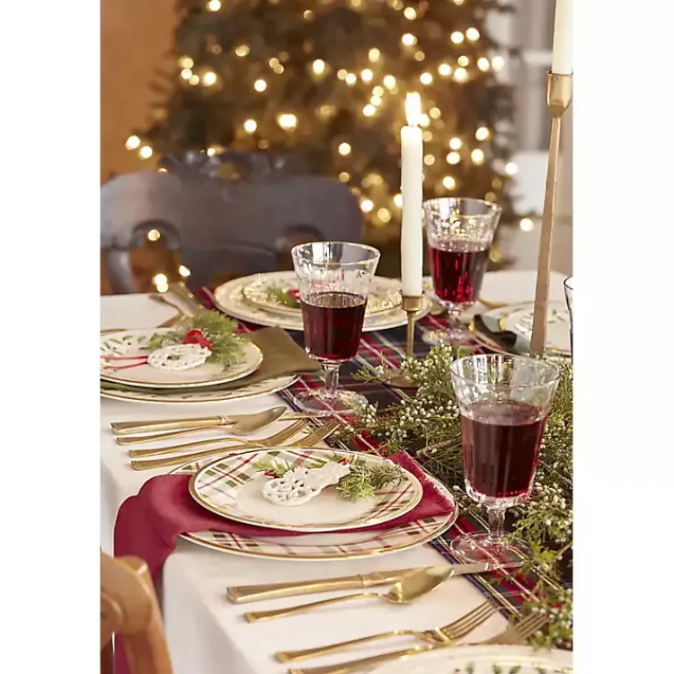 Christmas Dining & Entertaining>Kirklands Home Lenox Holiday Plaid 12-pc. Dinnerware Set