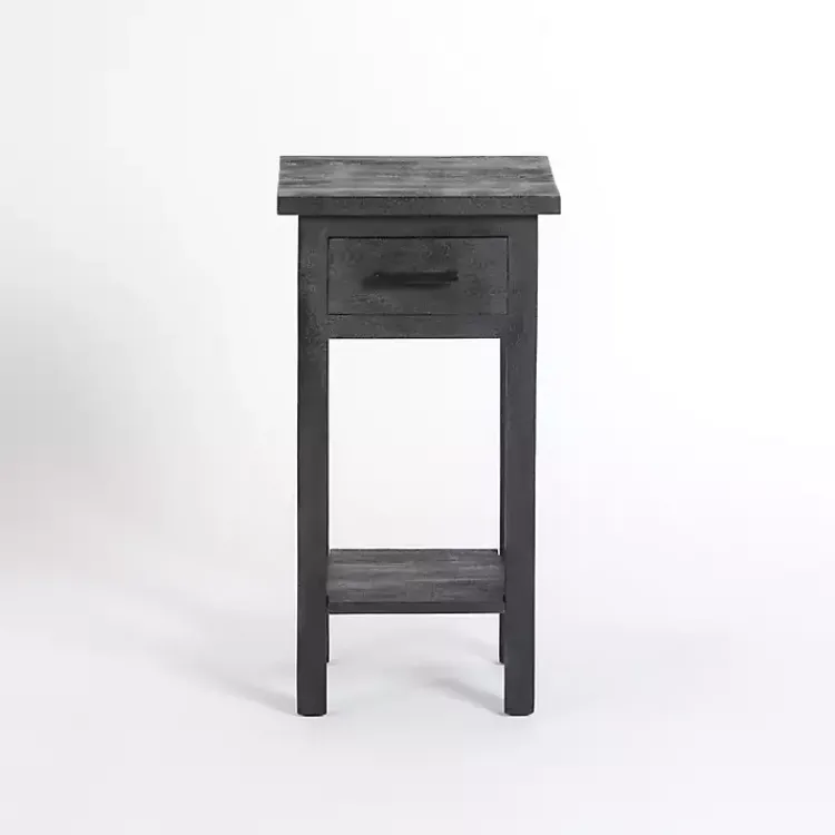 Kirklands Home Leo Wood Accent Table Black New