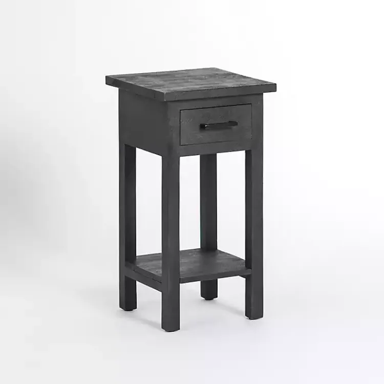 Kirklands Home Leo Wood Accent Table Black New