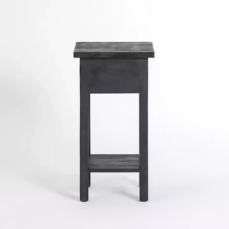Kirklands Home Leo Wood Accent Table Black New