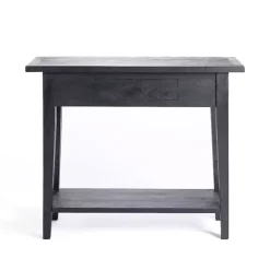 Kirklands Home Leo Wood Console Table Black