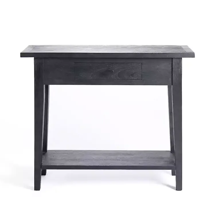 Kirklands Home Leo Wood Console Table Black